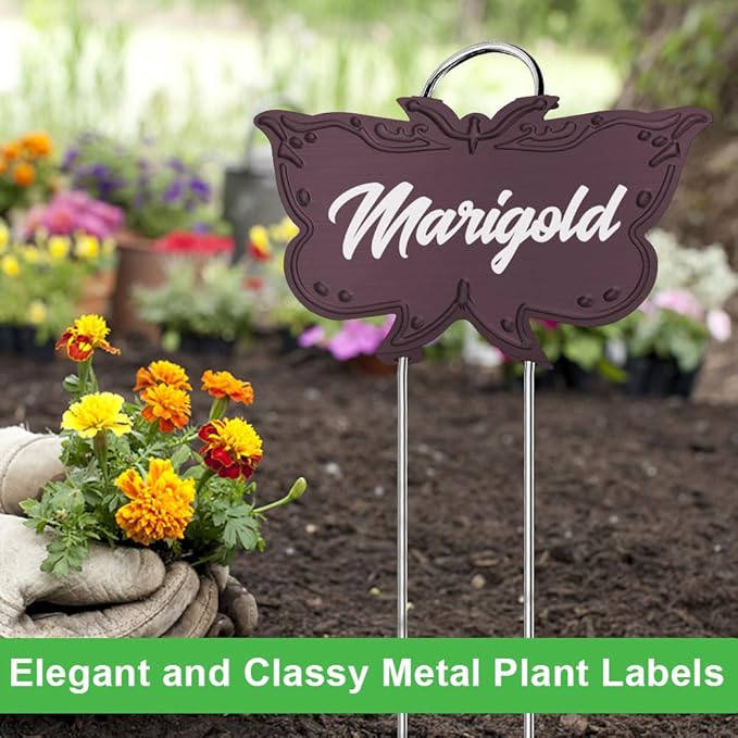 Metal Plant Butterfly Garden Markers