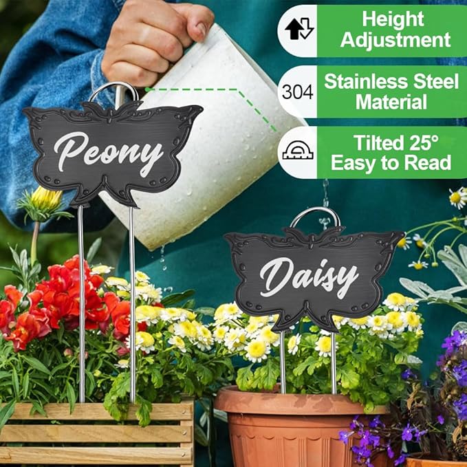 Metal Plant Butterfly Garden Markers