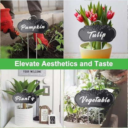 Metal Crown Plant Garden Markers